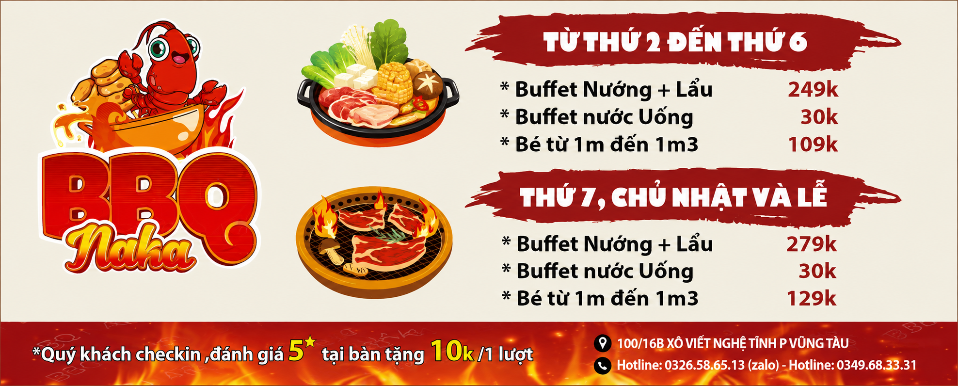 chương trình đánh giá tại naka buffet 